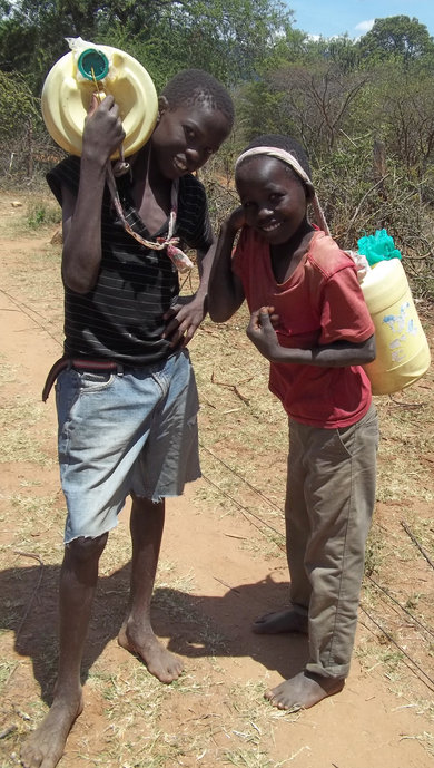 Kids Carrying Water